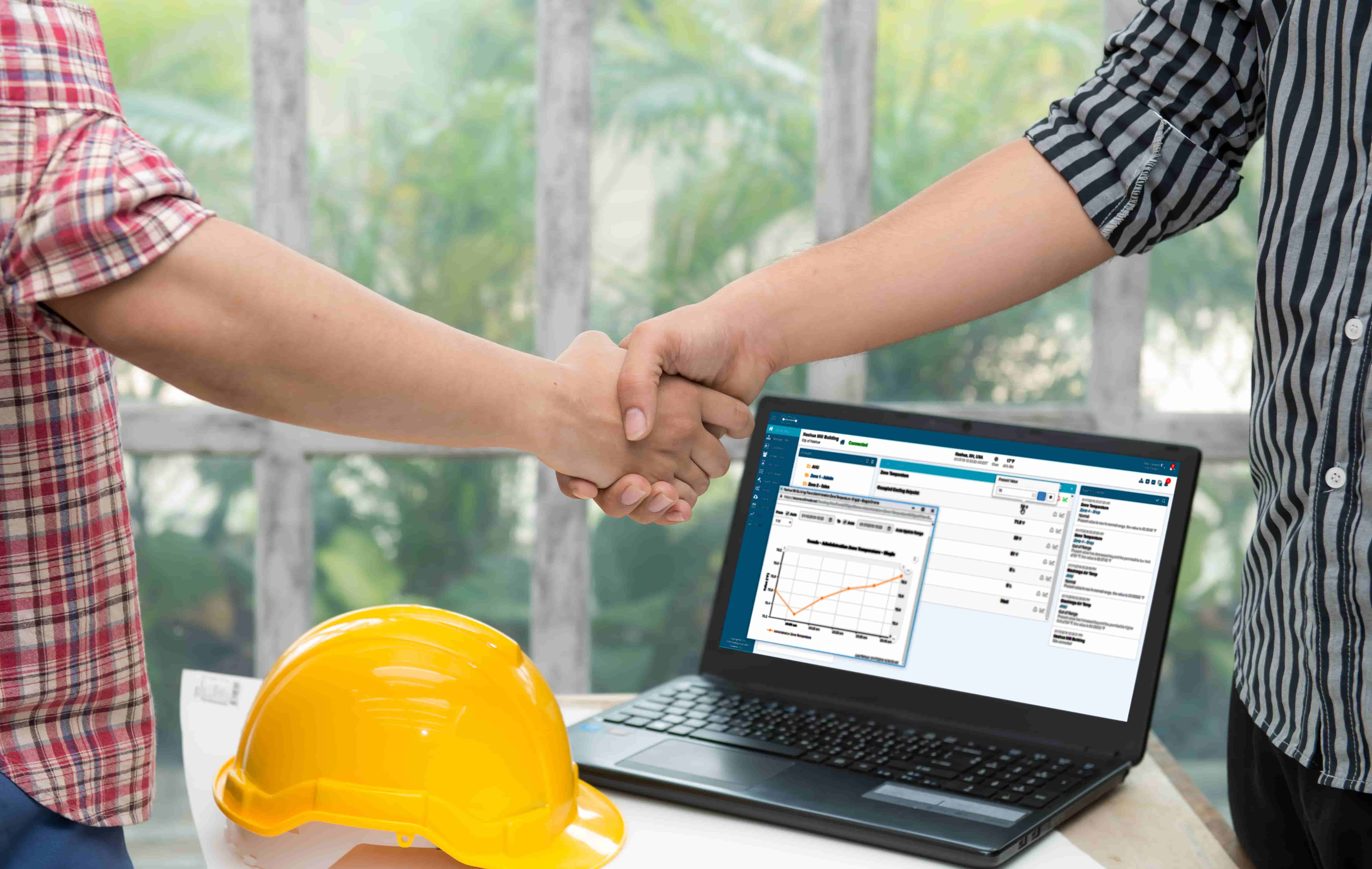 Two people shaking hands